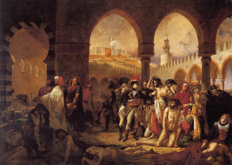 antoine jean gros Bonaparte Visiting the Plague Victims of Jaffa oil painting image